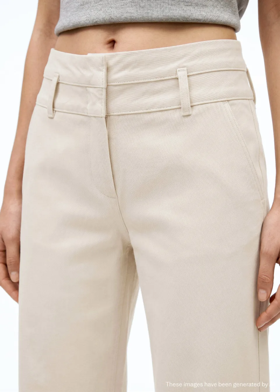 Mango TEEN wide leg jeans - zand, foto 3