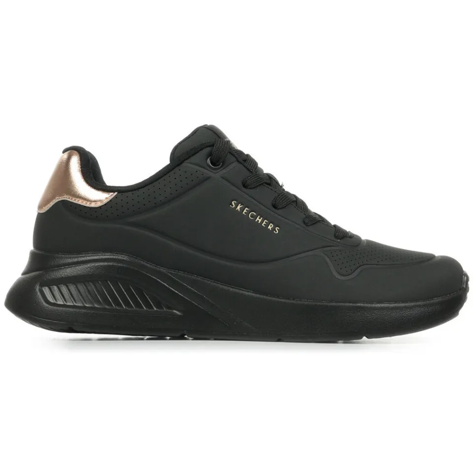 Skechers Uno Lite dames sneakers zwart