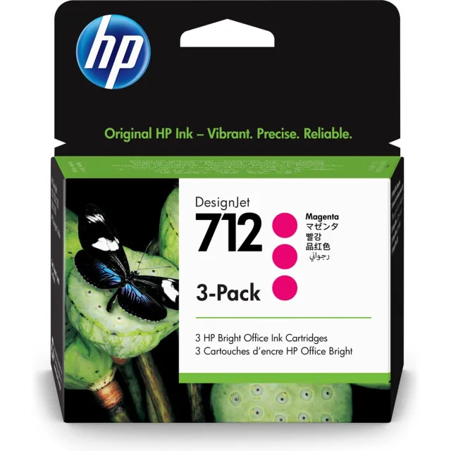 Hp 712, 29-ml Magenta inkt, 3-pack