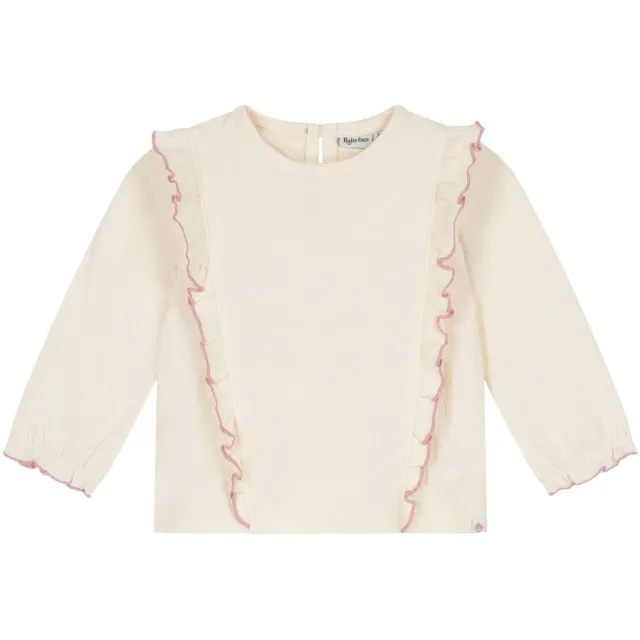 Babyface longsleeve met ruches crème, foto 2