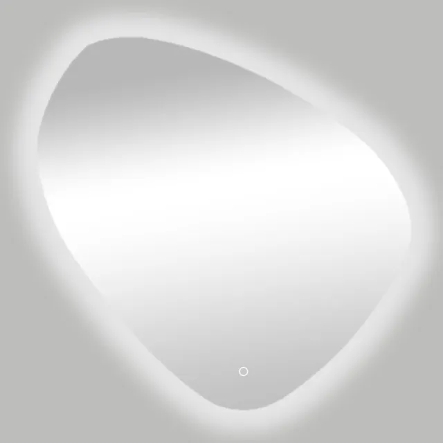 Best Design Spiegel Best Design Ballon Asymmetrisch 80x80cm Met LED Verlichting Rondom en One-Touch Bediening
