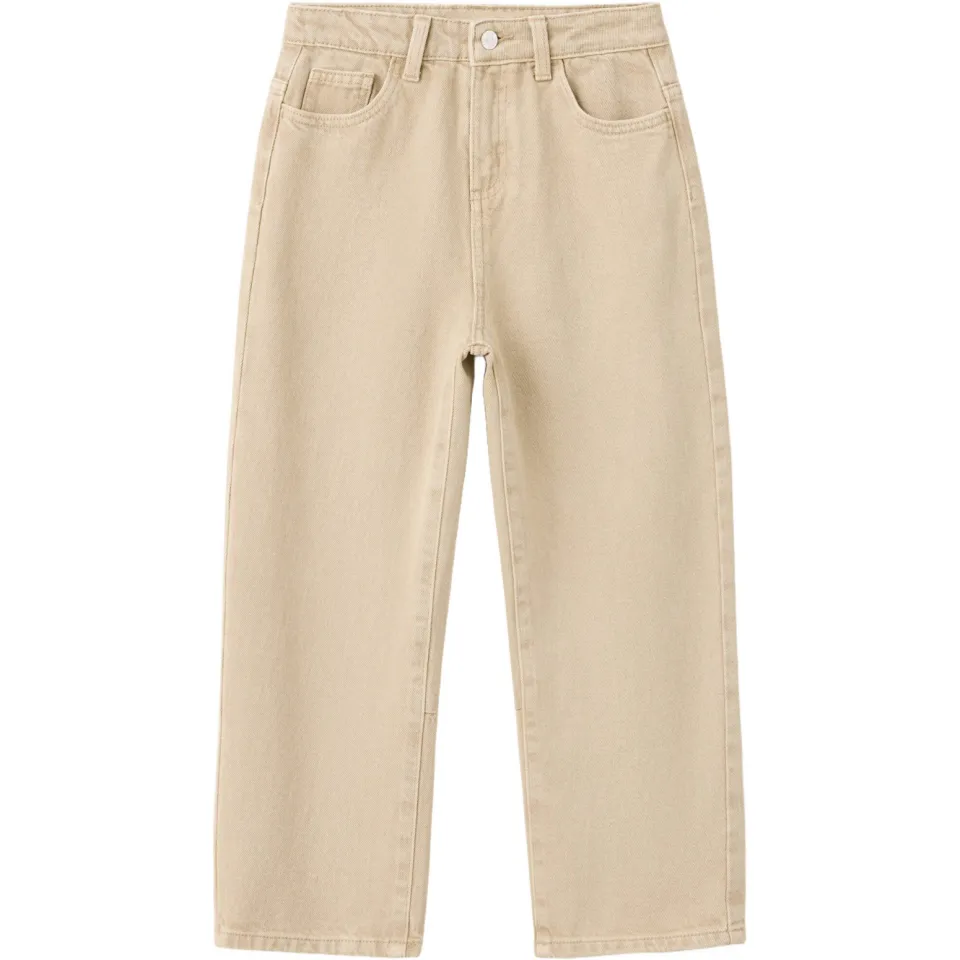 Mango Kids ballon barrel jeans - beige, foto 2