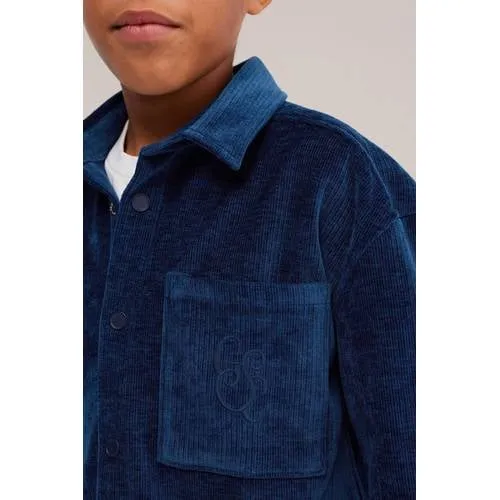 WE Fashion relaxed fit overshirt - blauw, foto 5