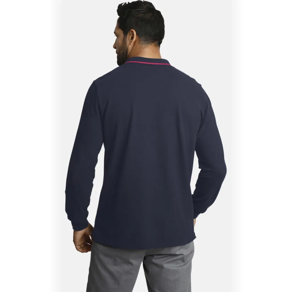 Jan Vanderstorm loose fit polo Plus Size ELLIS donkerblauw, foto 3