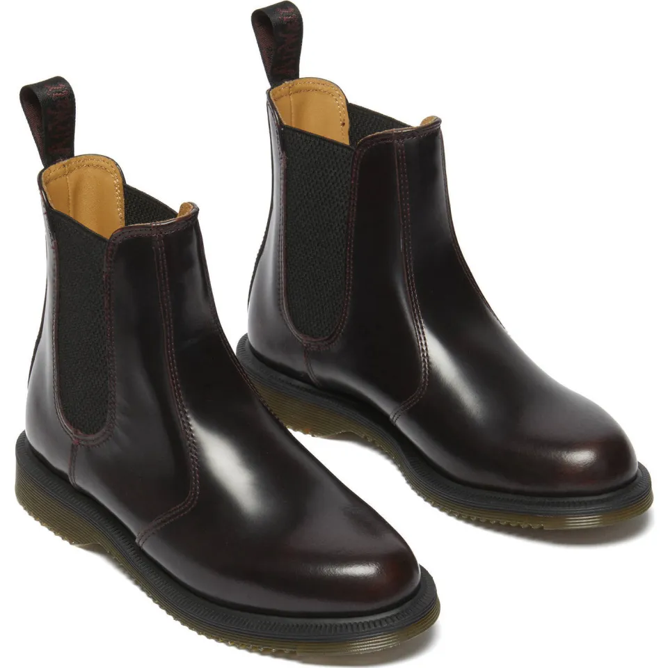 Dr. Martens Flora leren chelsea boots Cherry Red Arcadia, foto 3