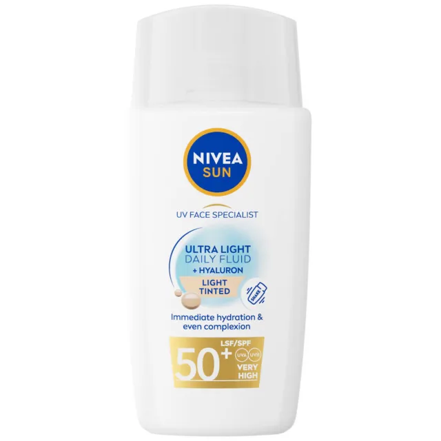 Nivea Sun Ultra Light Daily Fluid Light Tinted SPF50+ zonnebrandfluid