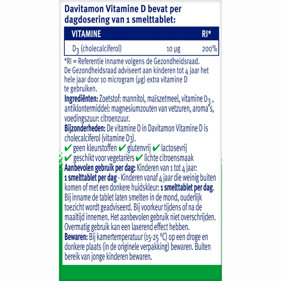 Davitamon vitamine D kind smelttabletten, foto 3