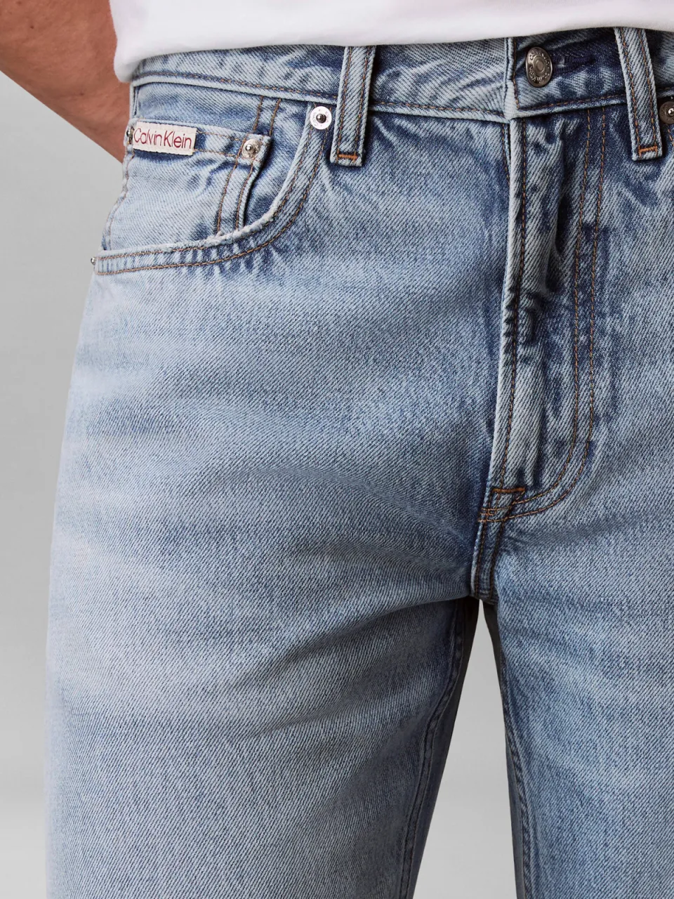 Calvin Klein JEANS 90s straight leg jeans - lichtblauw, foto 6