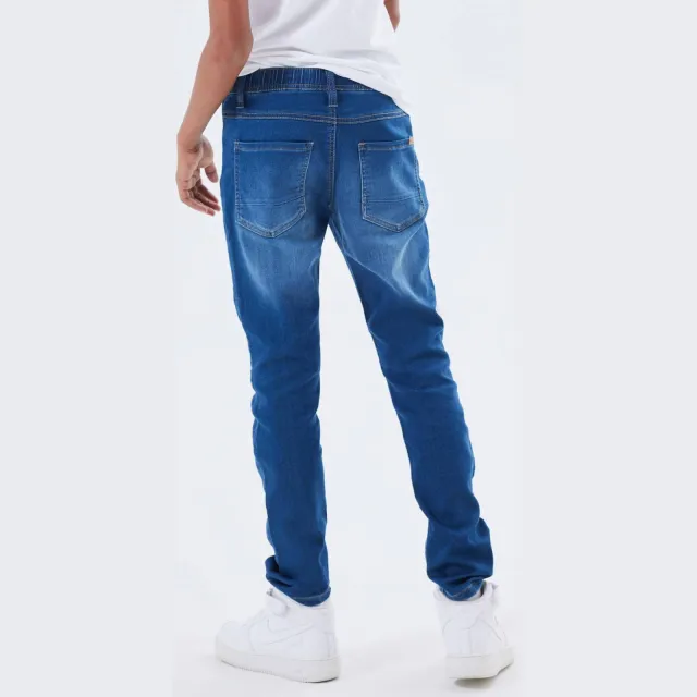 NAME IT KIDS slim fit jeans NKMRYAN JOGGER dark blue denim, foto 3