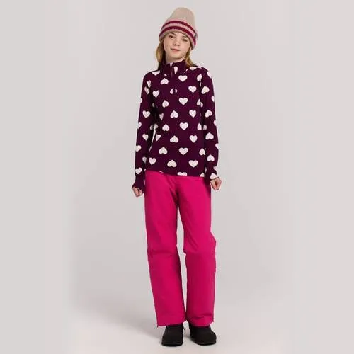 Protest PRTTopsy sweater met opstaande kraag - donkerpaars/lichtroze Outdoor sweater Purper
