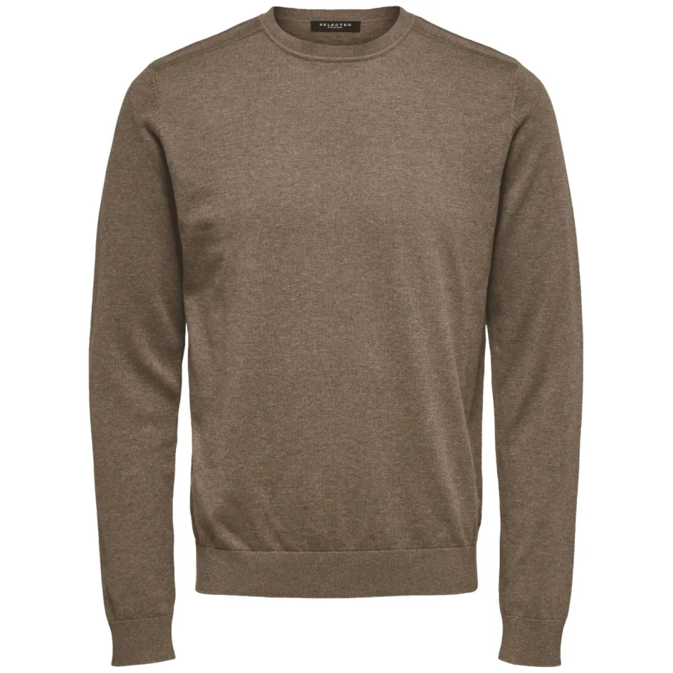 Selected pullover fijn gebreid bruin, foto 3