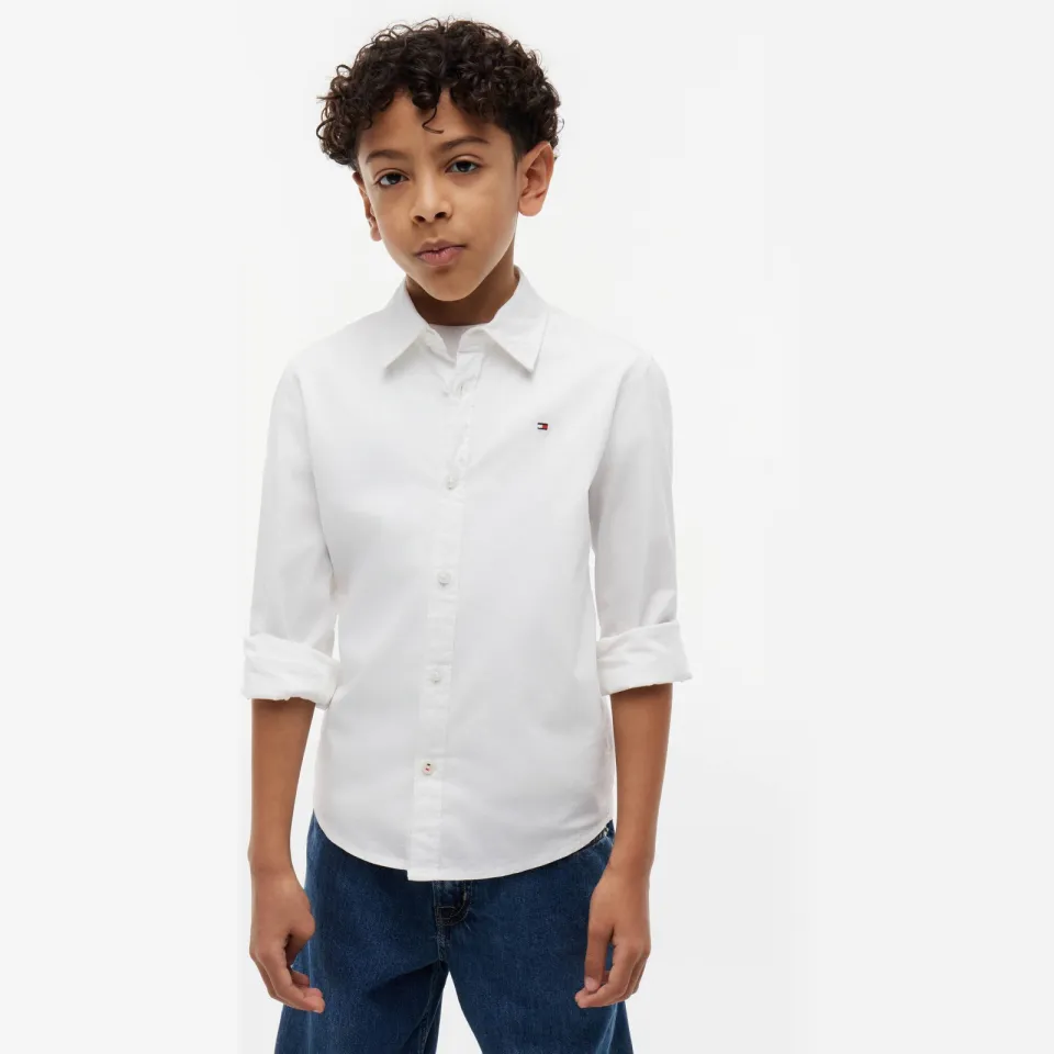 Tommy Hilfiger poplin overhemd wit, foto 4