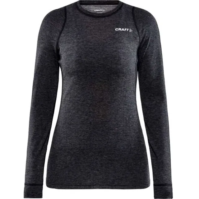 Craft core wool merino ls tee w antraciet, foto 2