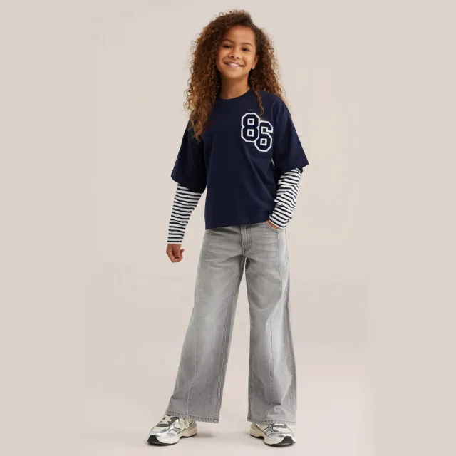 WE Fashion wide leg jeans - grijs Grey denim
