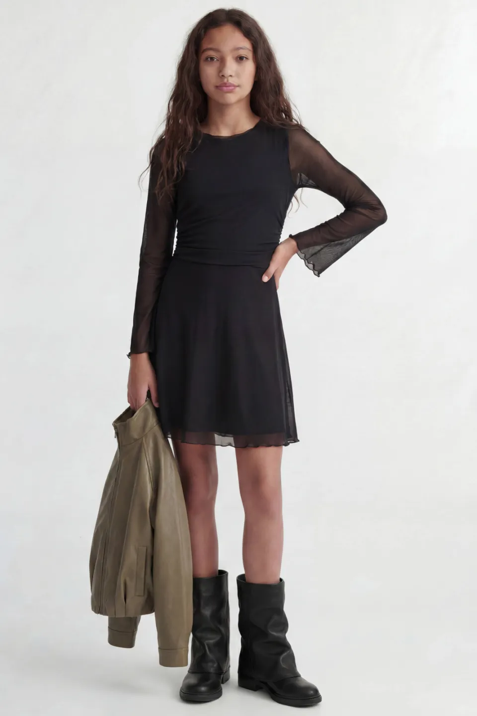 JJXX GIRL korte jurk zwart, foto 8