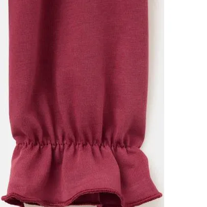 Mango Kids rechtvallende longsleeve met ruches fuchsiaroze, foto 4
