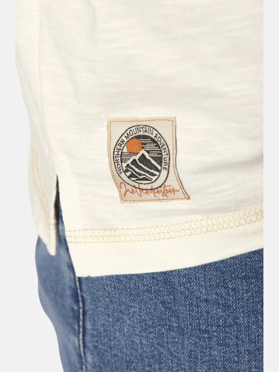 Jan Vanderstorm Thokhelm Henley T-shirt wit, foto 5