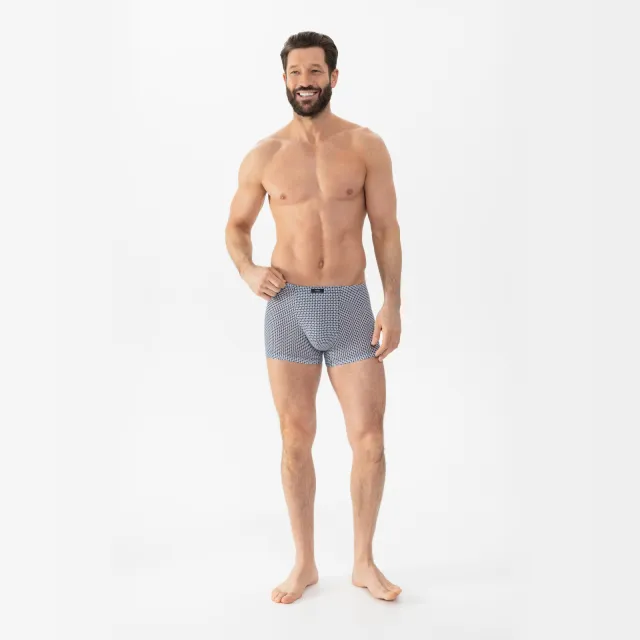 Mey Shorty Serie Blue Geo boxershorts yacht blue