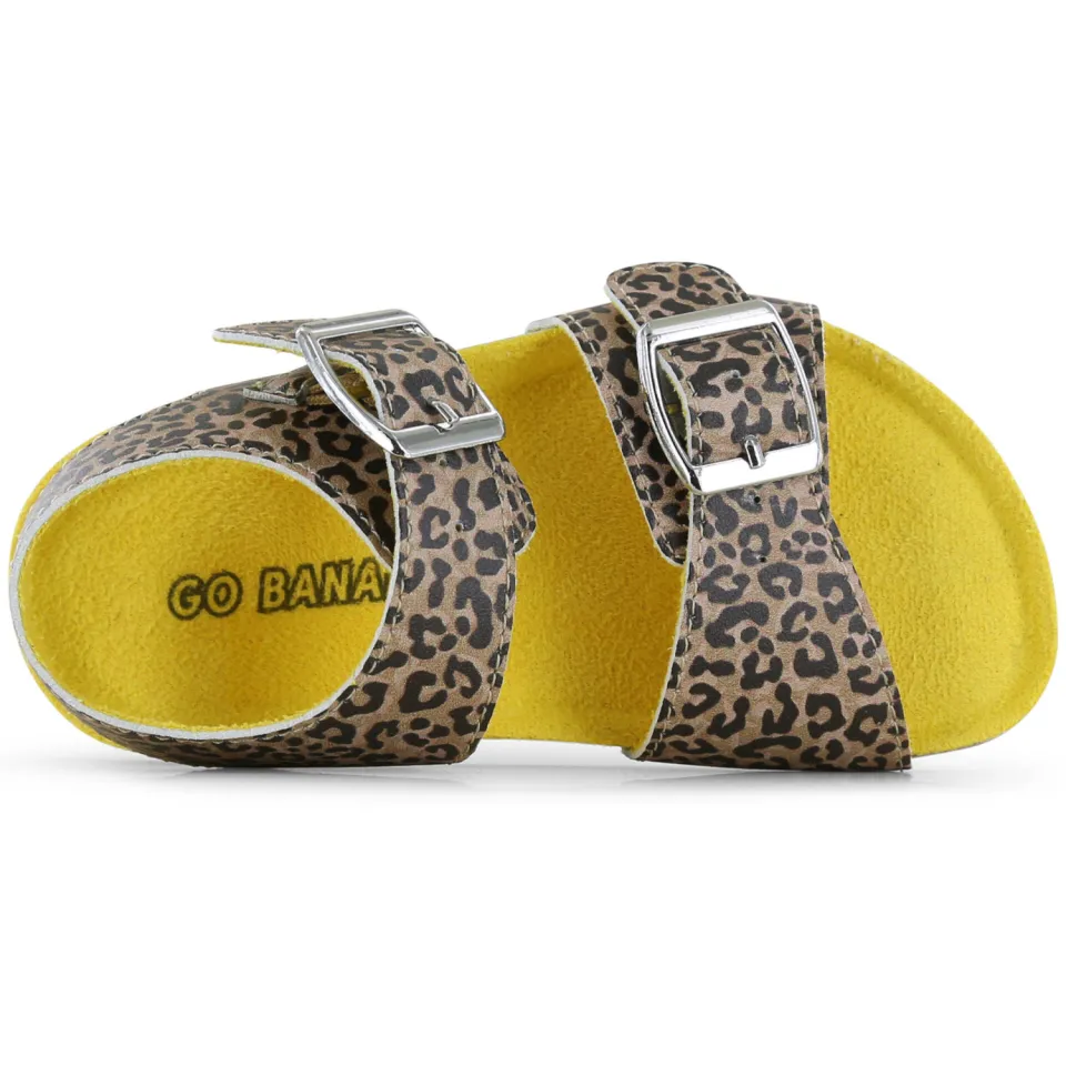 Go Banana's sandalen met panterprint bruin, foto 2