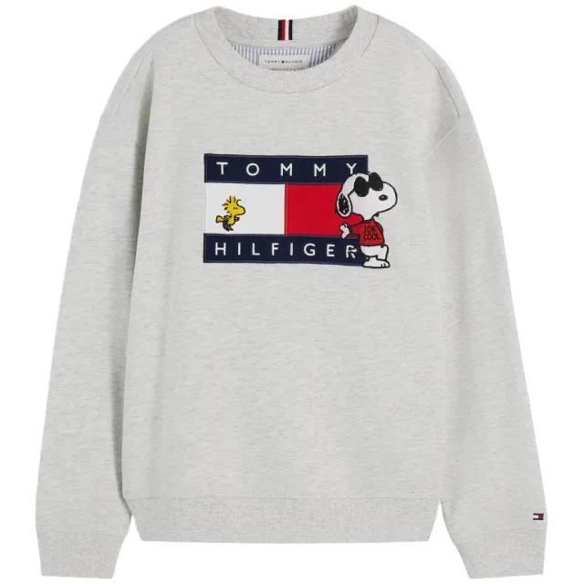Tommy Hilfiger x Peanuts Snoopy sweater grijs melange