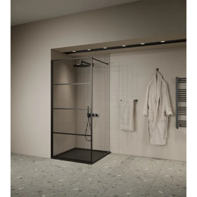 Boss & Wessing Inloopdouche | BWS | Oganto 1 |100x200 cm | 8 mm | Zwart Boss & Wessing