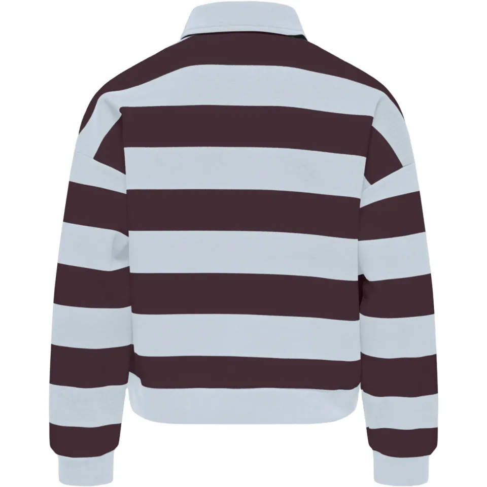 KIDS ONLY GIRL gestreepte sweater - lichtblauw/aubergine, foto 2