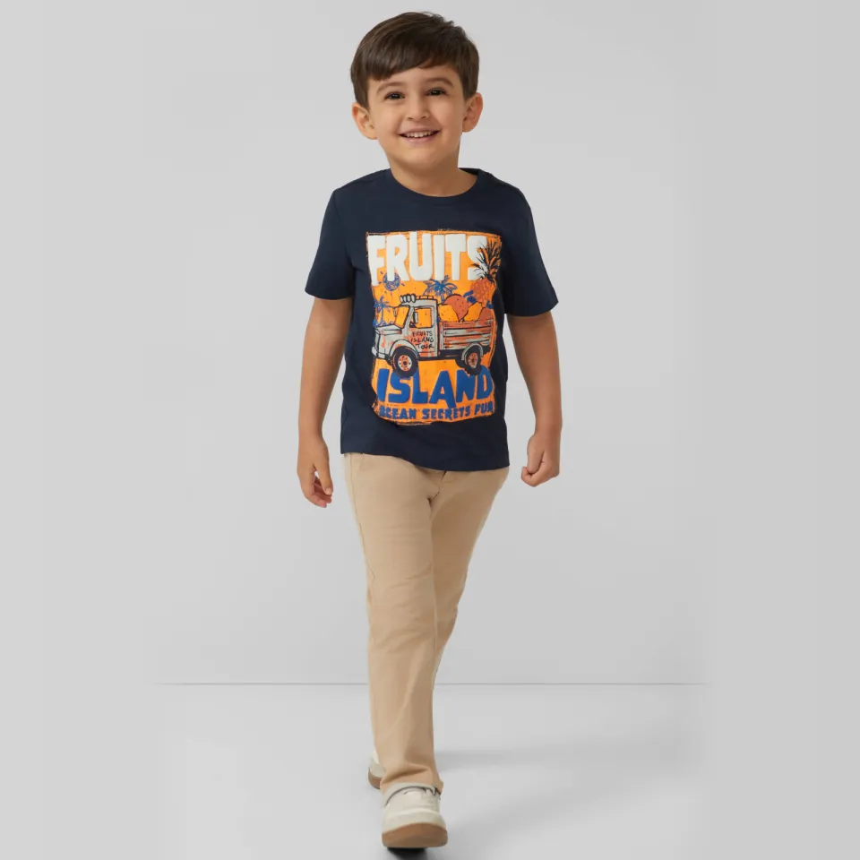 s.Oliver T-shirt met print donkerblauw, foto 3