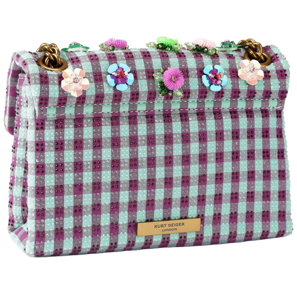 Kurt Geiger Mini Kensington crossbody tas paars Paars/lichtblauw