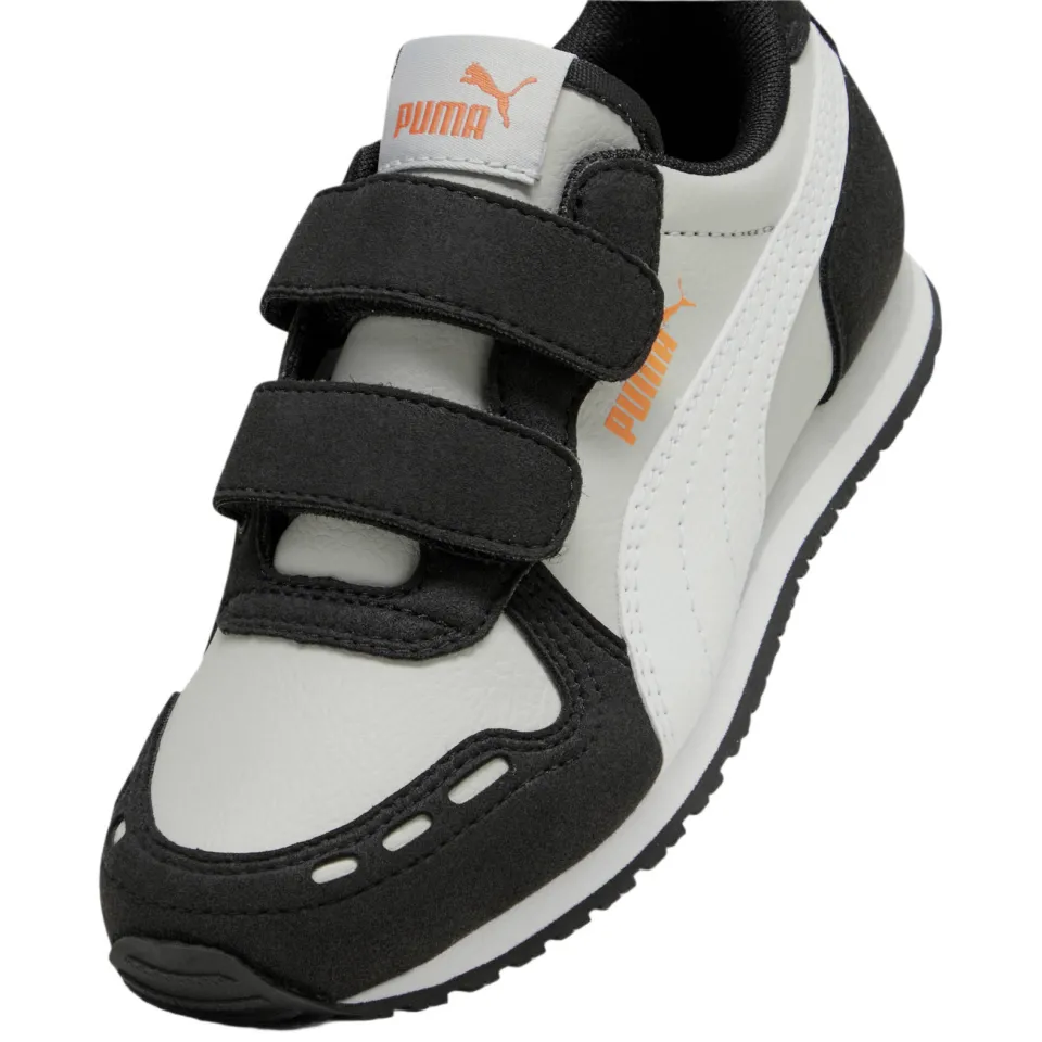 Puma Cabana Racer SL 20 imitatieleren sneakers - lichtgrijs/wit/zwart, foto 6