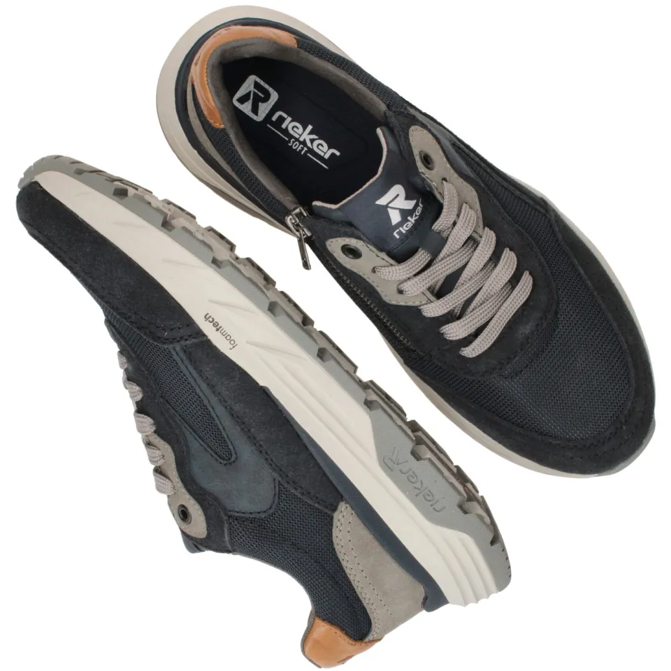 Rieker H-leest lage sneakers blauw, foto 7