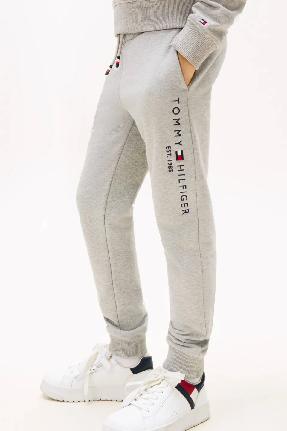Tommy Hilfiger joggingbroek lichtgrijs melange, foto 6