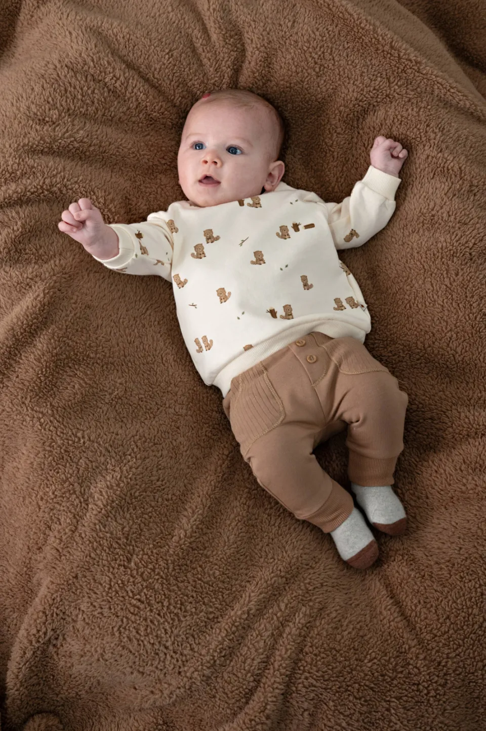 Feetje Tiny Timber Tales babybroek lichtbruin