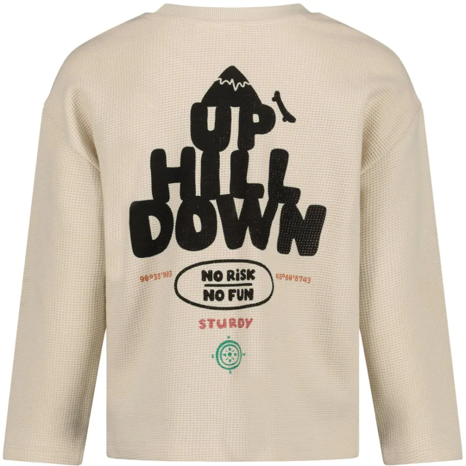 Sturdy oversized longsleeve Mountain top offwhite, foto 5