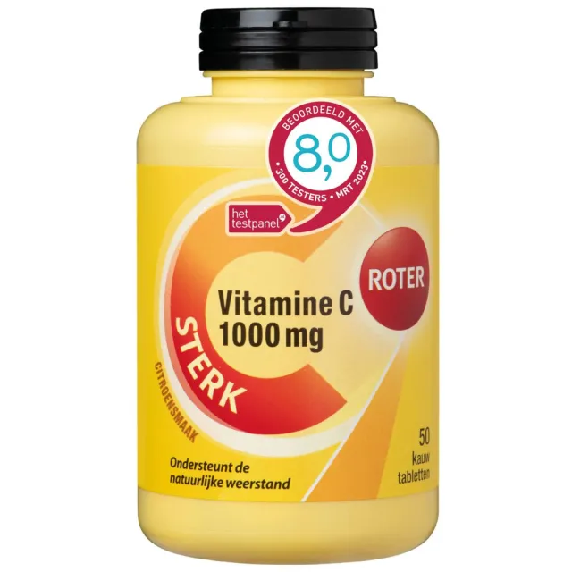 Roter Vitamine C Sterk 1000 mg citroen kauwtabletten