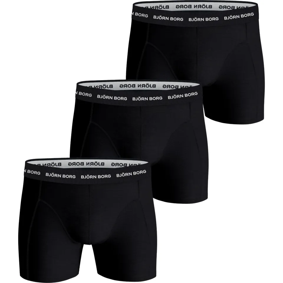 Björn Borg Cotton Stretch boxershorts zwart 3-pack, foto 2