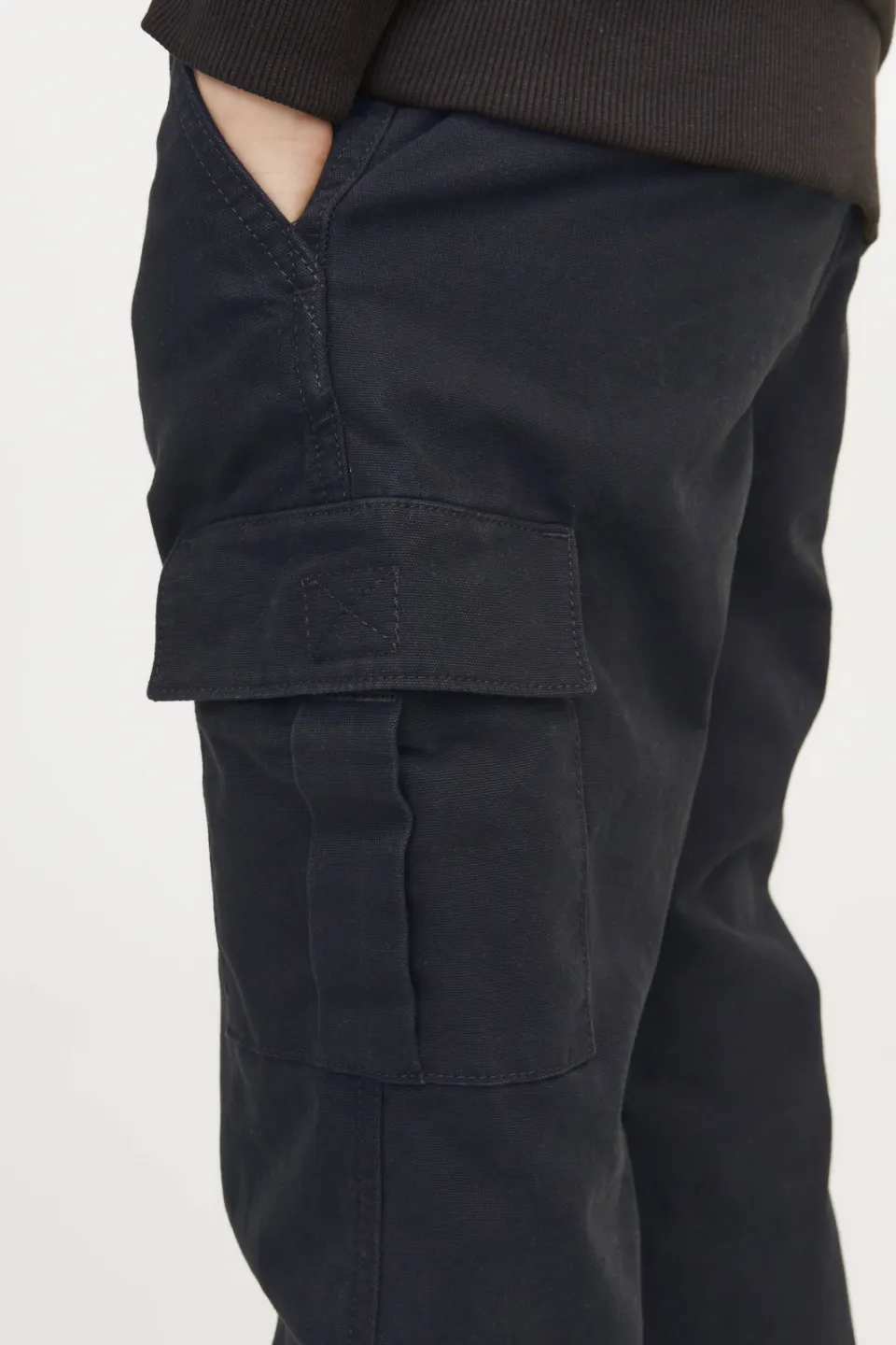 Jack & Jones JUNIOR relaxed cargobroek zwart, foto 6
