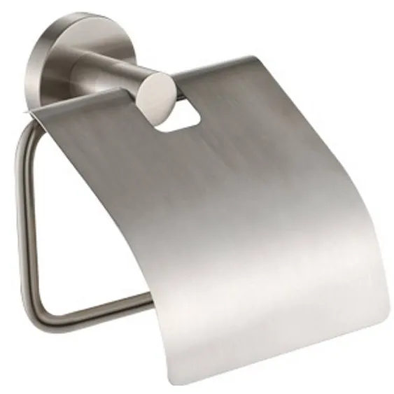 Plieger Toiletrolhouder Plieger Vigo met Klep RVS brushed RVS geborsteld