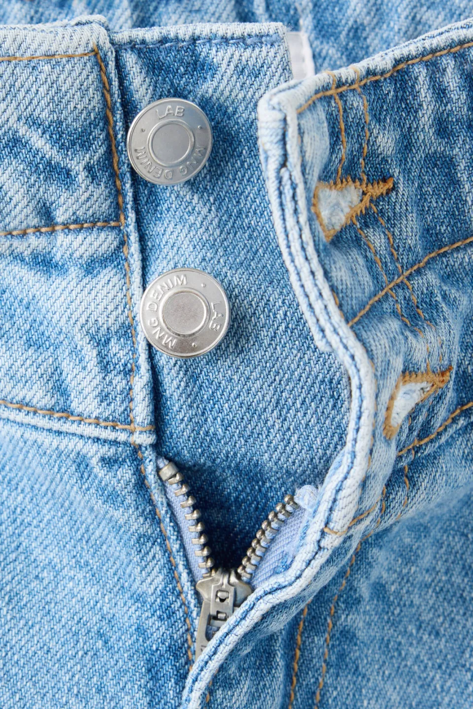 Mango Kids wide leg jeans - lichtblauw, foto 4