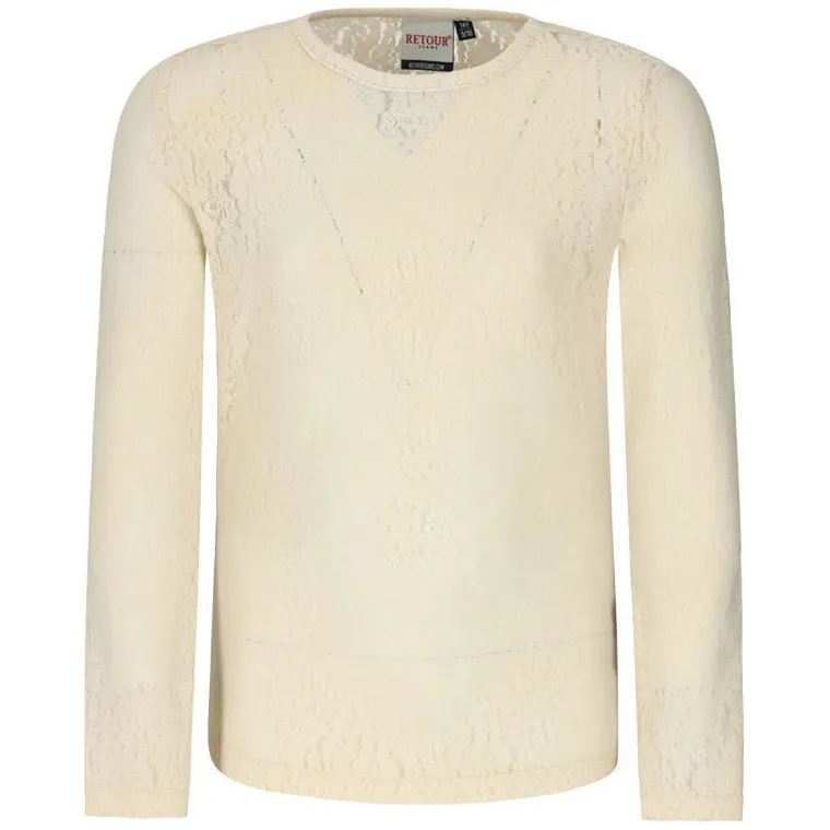 Retour Jeans kanten longsleeve licht beige, foto 2