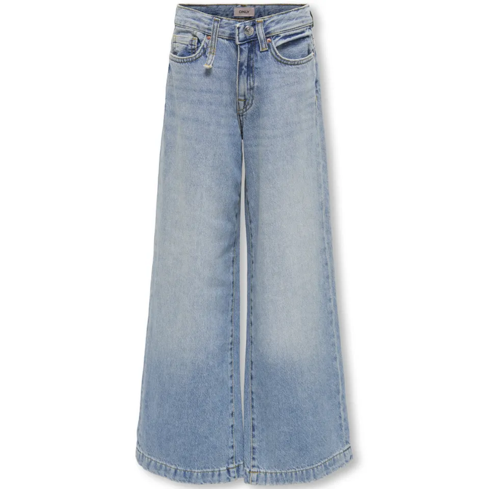 KIDS ONLY GIRL high waist wide leg jeans medium blue denim, foto 2