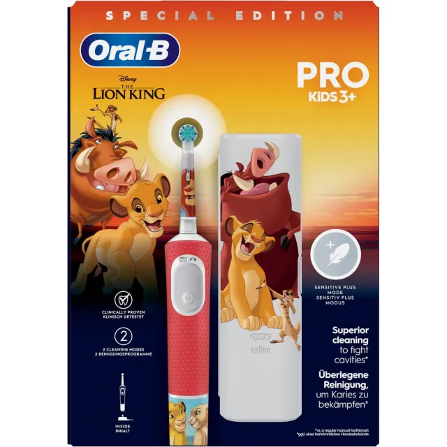 Oral-B Pro Kids The Lion King elektrische tandenborstel + Reisetui