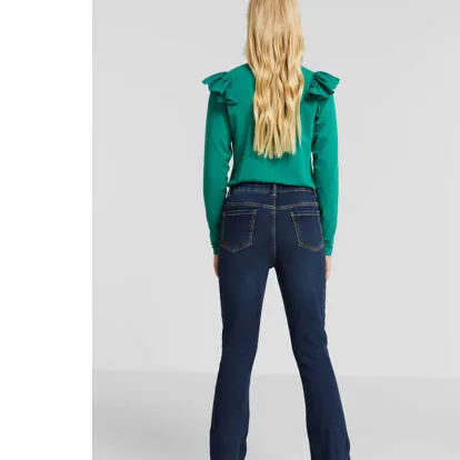 Anytime flared jeans dark blue, foto 4
