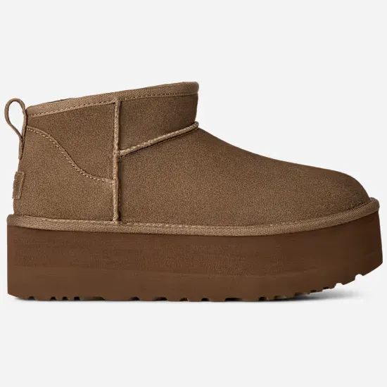 Ugg ® Classic Ultra Mini Platform voor dames in Brown, Suede Light Bronze
