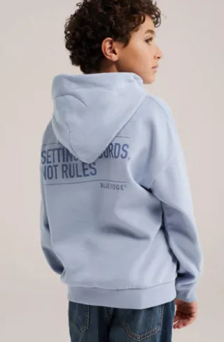 WE Fashion Blue Ridge sweater met backprint - lichtblauw, foto 5