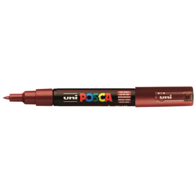 Posca marker met conische punt schrijfdikte extra-fijn wijnrood