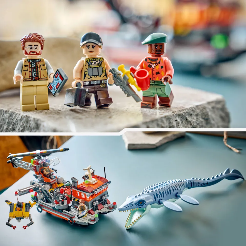 Lego Jurassic World Mosasaurus Bootaanval Dinosaurus Speelgoed 77983, foto 3