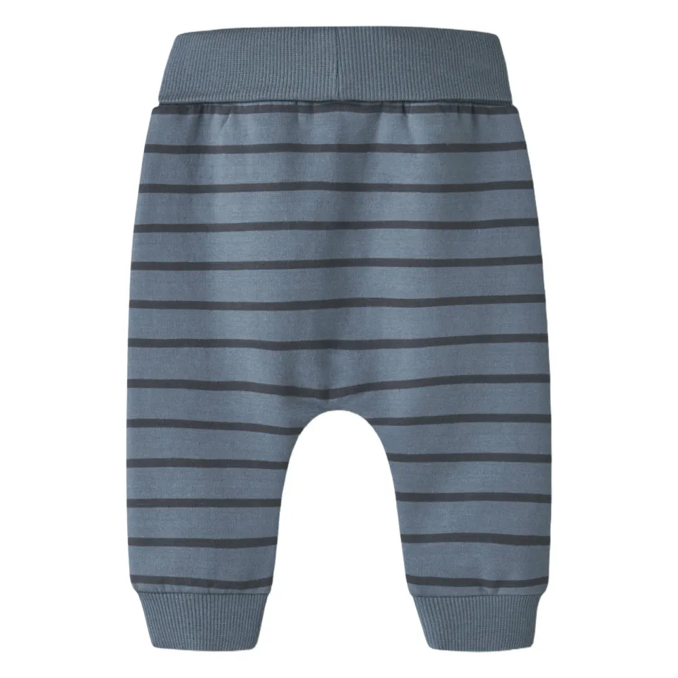 NAME IT gestreepte baby joggingbroek blauw, foto 2