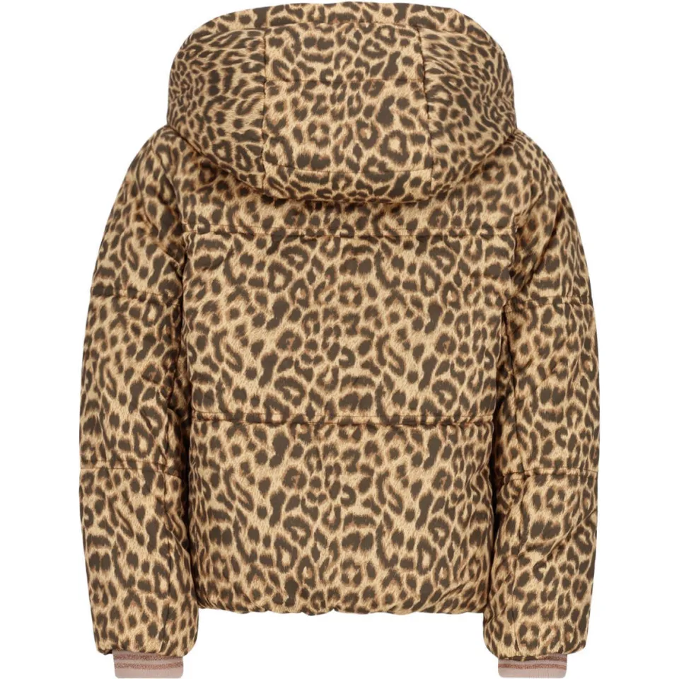 Like Flo quilted winterjas met panterprint bruin, foto 3