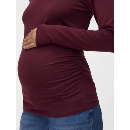 Vero Moda Maternity zwangerschaps longsleeve donkerrood, foto 5
