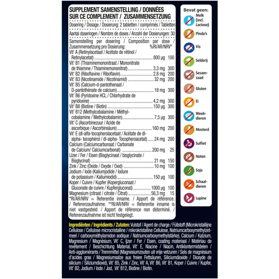 Lucovitaal Multi+ IJzer Energie Hoog Gedoseerd tabletten, foto 3